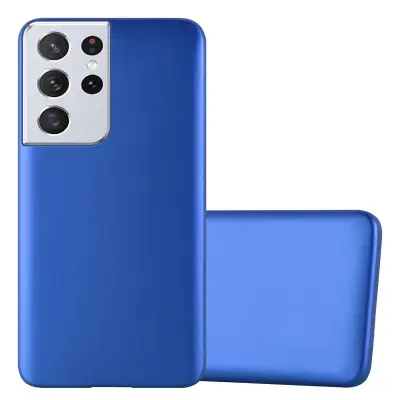 Cadorabo Case, združljiv s Samsungom v kovinsko modri - zaščitni pokrov, narejen iz fleksibilnega silikona TPU