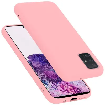 Ohišje Cadorabo, združljiv s Samsungom v tekoči roza barvi - zaščitni pokrov iz fleksibilnega silikona TPU