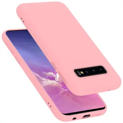 Ohišje Cadorabo, združljiv s Samsungom v tekoči roza barvi - zaščitni pokrov iz fleksibilnega silikona TPU
