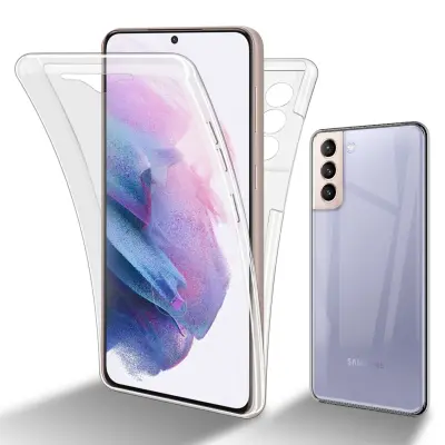 CADORABO Samsung v prozorni - 360 -° zaščitni pokrov celotnega telesa - zaščita pred sprednjim in hrbtom, vsestransko zaščito z zaščitnikom zaslona