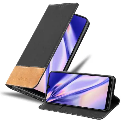 Cadorabo Case, združljiv s Samsungom v črno rjavi barvi - zaščitni pokrov z magnetnim zapiranjem, stoječo funkcijo in režo za kartico