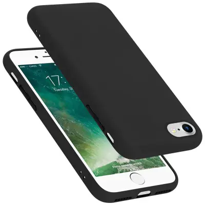 Cadorabo Case, združljiv z Apple v tekoči črni barvi - zaščitni pokrov iz fleksibilnega silikona TPU
