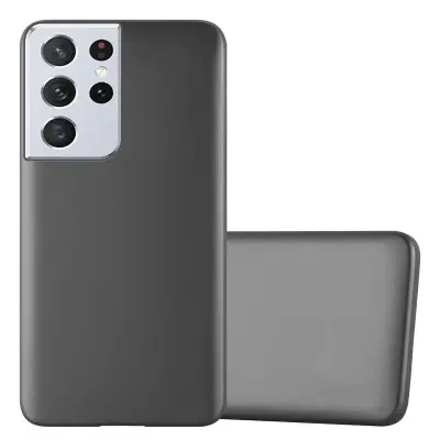 Cadorabo Case, združljiv s Samsungom v kovinsko sivi - zaščitni pokrov iz fleksibilnega silikona TPU