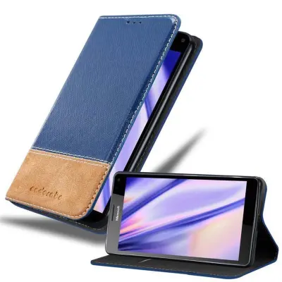 CADORABO Ohišje, združljiv z Nokia v temno modro rjavi barvi - zaščitni pokrov z magnetnim zapiranjem, stoječo funkcijo in režo za kartico