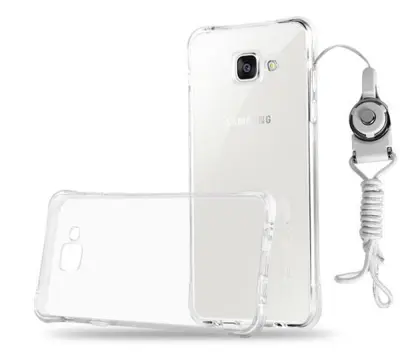 CADORABO Ohišje, združljiv s Samsungom v polnem prozornem - majhnem zaščitnem pokrovu pasu, narejen iz fleksibilnega silikona TPU s pasom