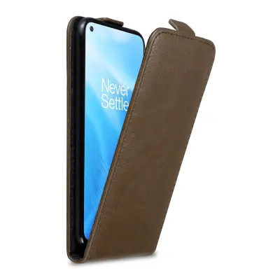 CADORABO Ohišje, združljiv z OnePlus v kavi Brown - zaščitni pokrov v zasnovi Flip z magnetnim zapiranjem