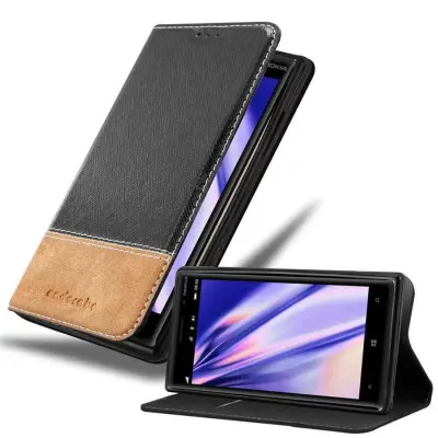Cadorabo Case, združljiv z Nokia v črno rjavi barvi - zaščitni pokrov z magnetnim zapiranjem, stoječo funkcijo in režo za kartico