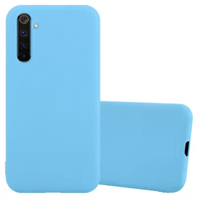 CADORABO Ohišje, združljiv z Realme v Candy Blue - zaščitni pokrov, narejen iz fleksibilnega silikona TPU