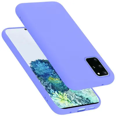 CADORABO Ohišje, združljiv s Samsungom v tekoči lahki vijolični barvi - zaščitni pokrov iz fleksibilnega silikona TPU