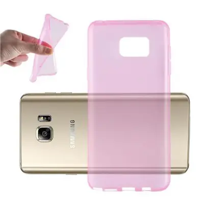 Cadorabo Case, združljiv s Samsungom v prozornem roza - zaščitni pokrov iz fleksibilnega silikona TPU