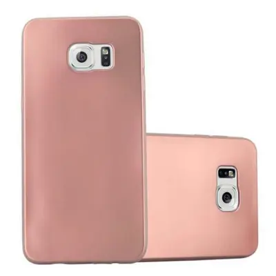 CADORABO CARE, združljiv s Samsungom v kovinskem rosă ‰ Gold - zaščitni pokrov iz fleksibilnega silikona TPU