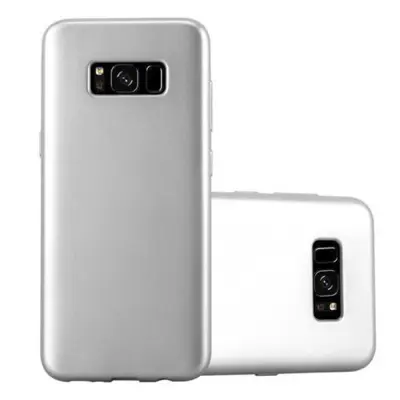 Cadorabo Case, združljiv s Samsungom v kovinskem srebru - zaščitni pokrov, narejen iz fleksibilnega silikona TPU
