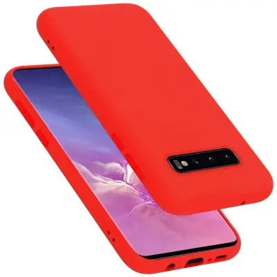 CADORABO Ohišje, združljiv s Samsungom v tekoči rdeči barvi - zaščitni pokrov iz fleksibilnega silikona TPU