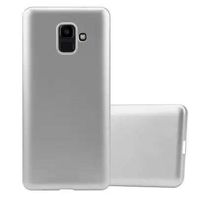 Cadorabo Case, združljiv s Samsungom v kovinskem srebru - zaščitni pokrov, narejen iz fleksibilnega silikona TPU