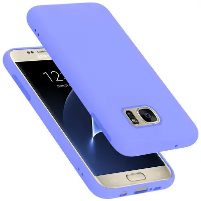 CADORABO Ohišje, združljiv s Samsungom v tekoči lahki vijolični barvi - zaščitni pokrov iz fleksibilnega silikona TPU