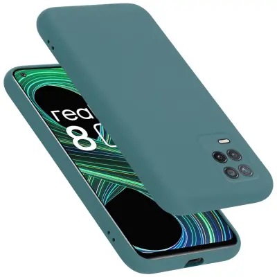 CADORABO Ohišje, združljiv z Realme v tekoči zeleni barvi - zaščitni pokrov iz fleksibilnega silikona TPU