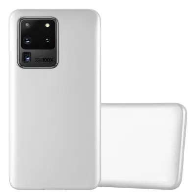 Cadorabo Case, združljiv s Samsungom v kovinskem srebru - zaščitni pokrov, narejen iz fleksibilnega silikona TPU