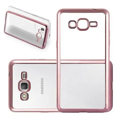 Cadorabo Case, združljiv s Samsungom v Chrome Rose Gold - Zaščitni pokrov iz fleksibilnega silikona TPU