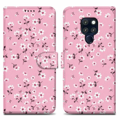 CADORABO Ohišje, združljiv s Huawei - Design Flower Rain št. 6 - Zaščitni pokrov z magnetnim zapiranjem, funkcijo stojala in režo za kartico