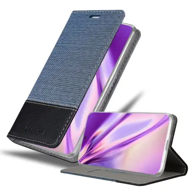 CADORABO Ohišje, združljiv s Samsungom v temno modri barvi - zaščitni pokrov z magnetnim zapiranjem, stoječo funkcijo in režo za kartico