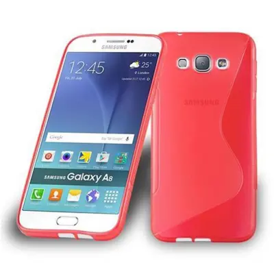 Cadorabo Case, združljiv s Samsungom v Candy Apple Red - Zaščitni pokrov iz fleksibilnega silikona TPU