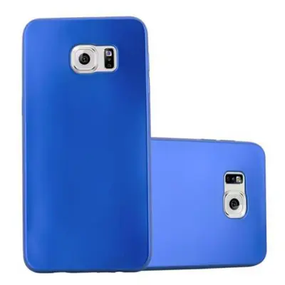 Cadorabo Case, združljiv s Samsungom v kovinsko modri - zaščitni pokrov, narejen iz fleksibilnega silikona TPU