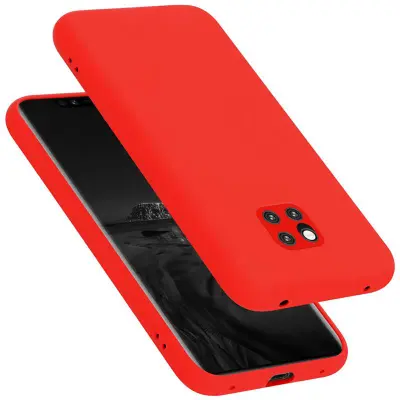 CADORABO Ohišje, združljiv s Huawei v tekoči rdeči barvi - zaščitni pokrov iz fleksibilnega silikona TPU