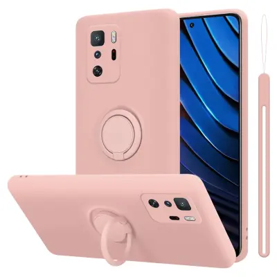 Cadorabo Case, združljiv s Xiaomi v tekoči roza barvi - zaščitni pokrov iz fleksibilnega silikona TPU z obročem