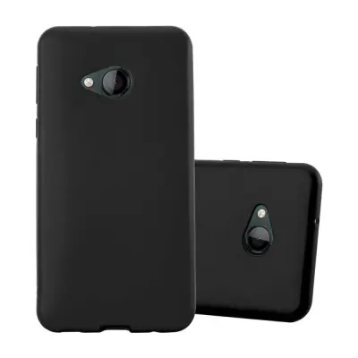 Cadorabo Case, združljiv s HTC v kovinski črni barvi - zaščitni pokrov iz fleksibilnega silikona TPU