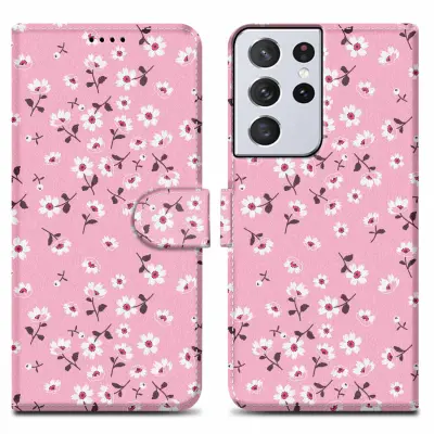 CADORABO Ohišje, združljiv s Samsungom - Design Flower Rain št. 6 - Zaščitni pokrov z magnetnim zapiranjem, funkcijo stojala in režo za kartico