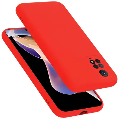 CADORABO Ohišje, združljiv s Xiaomi v tekoči rdeči barvi - zaščitni pokrov iz fleksibilnega silikona TPU