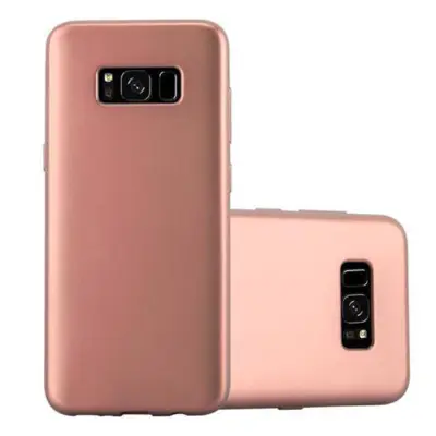 CADORABO CARE, združljiv s Samsungom v kovinskem rosă ‰ Gold - zaščitni pokrov iz fleksibilnega silikona TPU