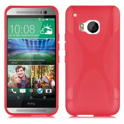 Cadorabo Case, združljiv s HTC v Candy Apple Red - Zaščitni pokrov iz fleksibilnega silikona TPU