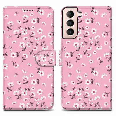 CADORABO Ohišje, združljiv s Samsungom - Design Flower Rain št. 6 - Zaščitni pokrov z magnetnim zapiranjem, funkcijo stojala in režo za kartico