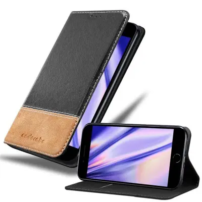 CADORABO Ohišje, združljiv z Apple v črno rjavi barvi - zaščitni pokrov z magnetnim zapiranjem, stoječo funkcijo in režo za kartico