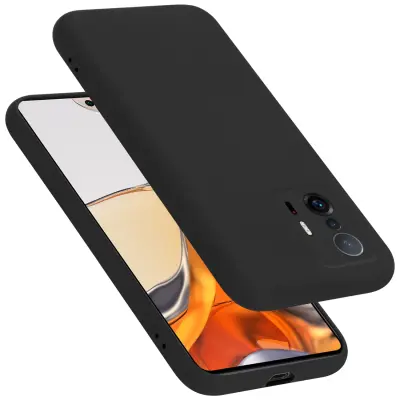 CADORABO Ohišje, združljiv s Xiaomi v tekoči črni barvi - zaščitni pokrov iz fleksibilnega silikona TPU