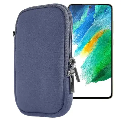 Cadorabo Universal Neopren mobilni telefon, združljiv z mobilnimi telefoni do 4,5'' (ZOLL) v sivi barvi - zaščitni neoprenski ohišje z zapestnim pasom