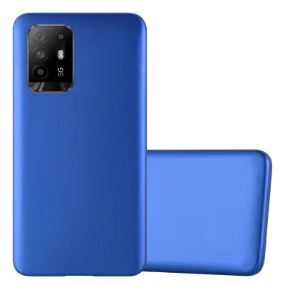 Primer Cadorabo, združljiv z OPPO v kovinsko modri - zaščitni pokrov, narejen iz fleksibilnega silikona TPU