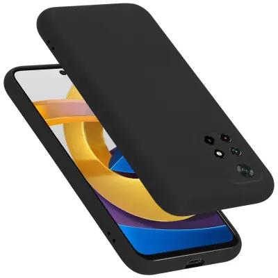 CADORABO Ohišje, združljiv s Xiaomi v tekoči črni barvi - zaščitni pokrov iz fleksibilnega silikona TPU