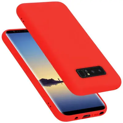 CADORABO Ohišje, združljiv s Samsungom v tekoči rdeči barvi - zaščitni pokrov iz fleksibilnega silikona TPU