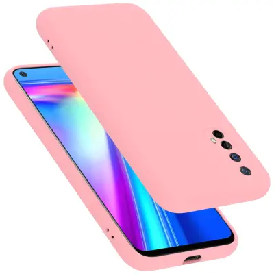 CADORABO Ohišje, združljiv z Realme v tekoči roza barvi - zaščitni pokrov iz fleksibilnega silikona TPU