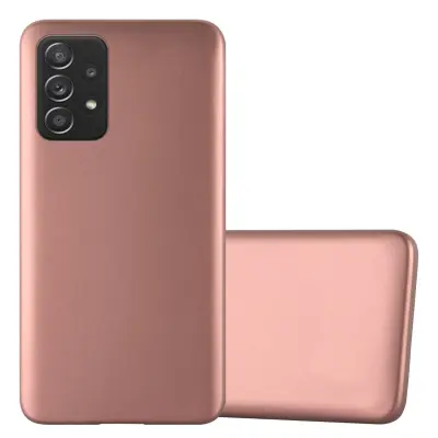 CADORABO CARE, združljiv s Samsungom v kovinskem rosă ‰ Gold - zaščitni pokrov iz fleksibilnega silikona TPU