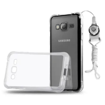 CADORABO Ohišje, združljiv s Samsungom v polnem prozornem - majhnem zaščitnem pokrovu pasu, narejen iz fleksibilnega silikona TPU s pasom