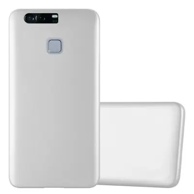 Cadorabo Case, združljiv s Huawei v kovinskem srebru - zaščitni pokrov iz fleksibilnega silikona TPU