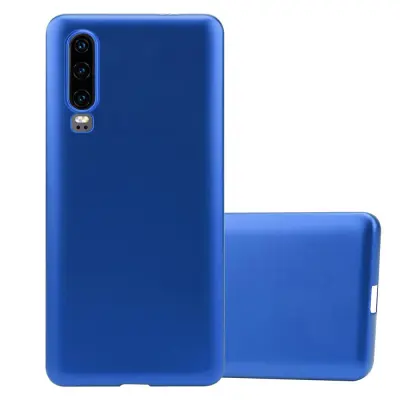 Cadorabo Case, združljiv s Huawei v kovinsko modri barvi - zaščitni pokrov iz fleksibilnega silikona TPU