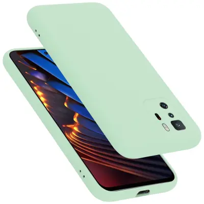 CADORABO Ohišje, združljiv s Xiaomi v tekoči svetlo zeleni barvi - zaščitni pokrov iz fleksibilnega silikona TPU