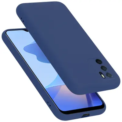 Primer Cadorabo, združljiv z OPPO v tekoči modri barvi - zaščitni pokrov iz fleksibilnega silikona TPU