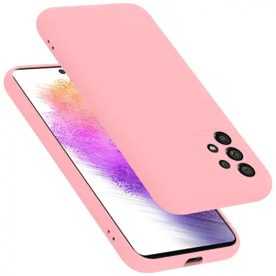 Ohišje Cadorabo, združljiv s Samsungom v tekoči roza barvi - zaščitni pokrov iz fleksibilnega silikona TPU