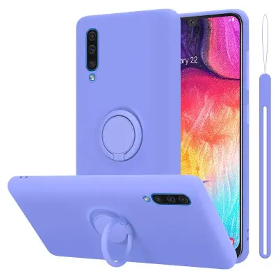 CADORABO Ohišje, združljiv s Samsungom v tekoči lahki vijolični barvi - zaščitni pokrov iz fleksibilnega silikona TPU z obročem