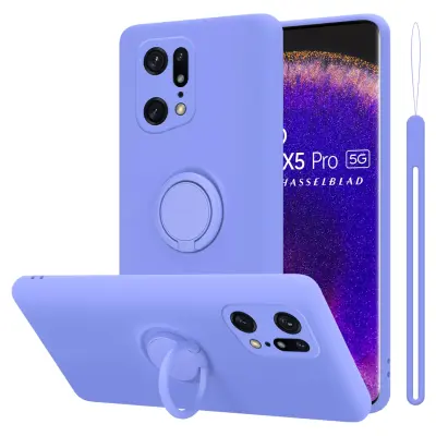 Cadorabo Case, združljiv z OPPO v tekoči svetlobi vijolični - zaščitni pokrov iz fleksibilnega silikona TPU z obročem